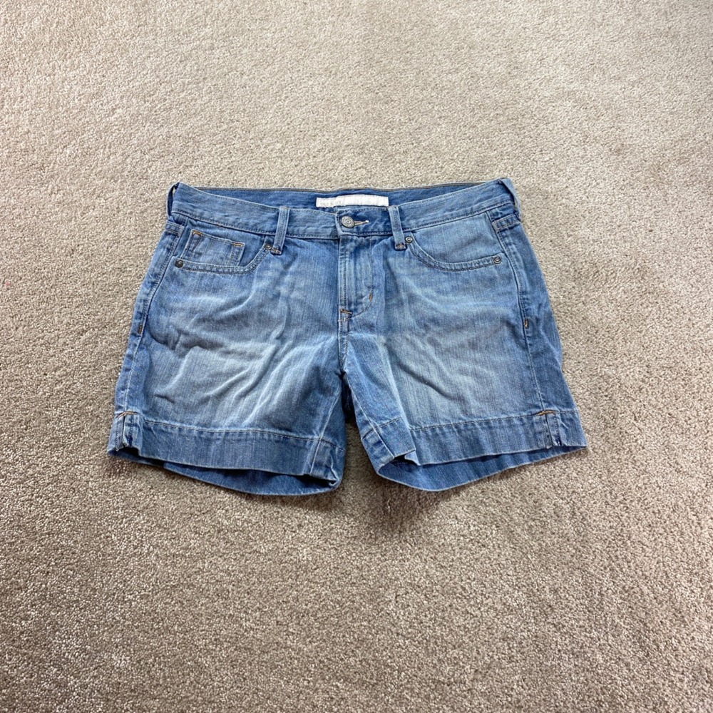 Old Navy Denim Shorts Womens 4‎ Blue Mid Rise 100% Cotton Light Wash